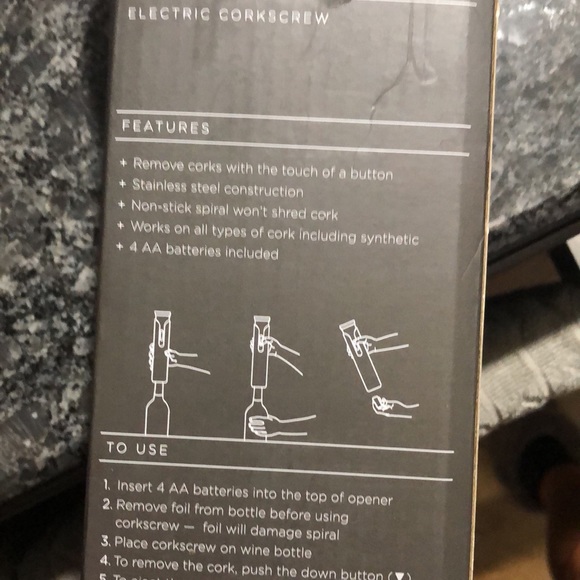 Houdini by Rabbit Electric Corkscrew wine opener - New in box - Picture 4 of 4